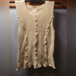 Sleeveless Sweater Top Size Small